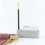 Minimal Concrete Pen And Business Card Stand, thumbnail 2 of 6