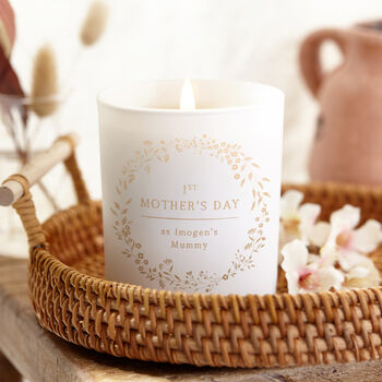 1st Mother's Day Gift For New Mum Personalised Candle, 2 of 12