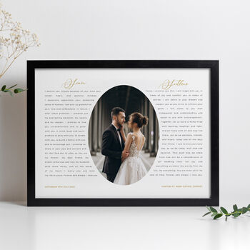 Personalised Wedding Vows Photo Print, 3 of 7