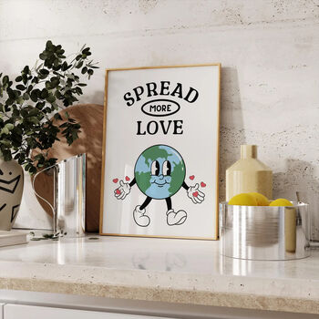 Spread More Love Retro Print, 3 of 6