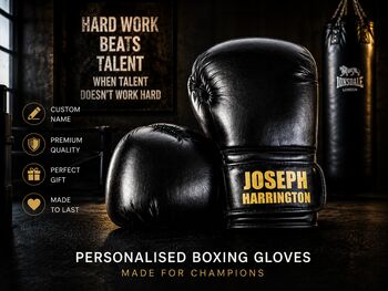 Personalised Boxing Gloves 14oz For Adults, 4 of 4