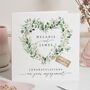 Personalised Floral Heart Engagement Card For Couple, thumbnail 1 of 6