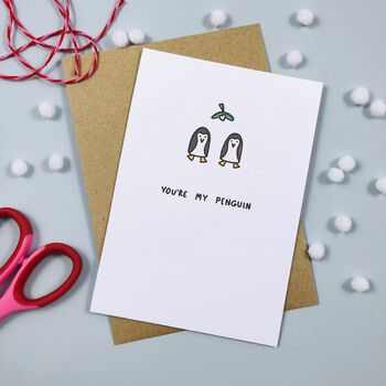 'You're My Penguin' Christmas Card, 2 of 3