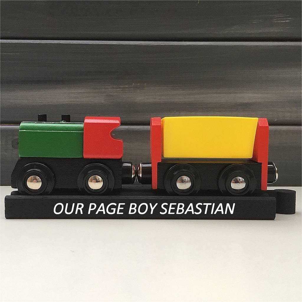 Image of Page Boy Wooden Train And Track In A Gift Bag