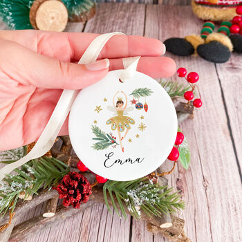 Nutcracker Or Ballerina Christmas Ornament Gift With Name, 6 of 7