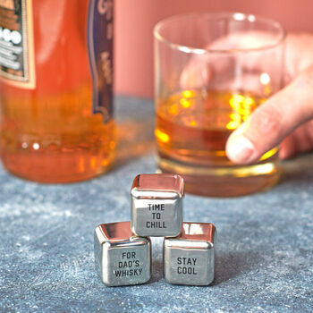 Personalised Stainless Steel Whisky Cubes In A Bag, 2 of 4