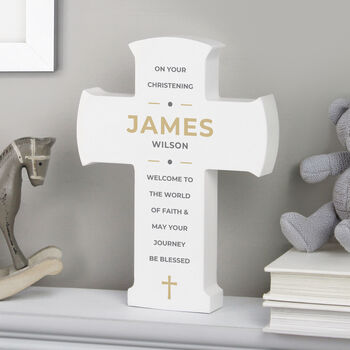 Cherished Christening Wooden Cross Gift, 2 of 2