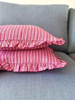 Quilted Indian Block Print Cushion, 3 of 4