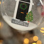 1st Christmas At A New Home Door Glitter Glass Bauble, thumbnail 3 of 8