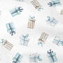 Christmas Blue Gift Wrapping Paper Roll Or Folded, thumbnail 3 of 3