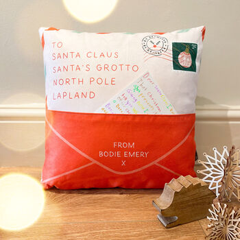 Personalised Letter To Santa Pocket Cushion, 2 of 4