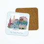 Personalised Edinburgh Skyline Coaster, Name Coaster, thumbnail 2 of 3