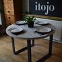 Indoor Reclaimed Wooden White Round Table, thumbnail 5 of 7