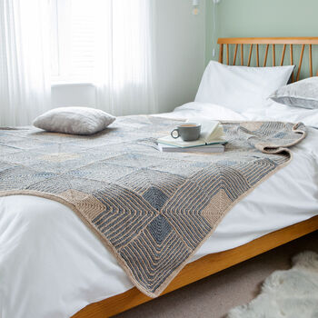 Geometric Blanket Knitting Kit, 5 of 10