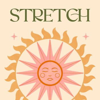 ‘Stretch Breathe’, Boho Yoga Quote Art Print, 3 of 3