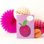 Mini Plum Greetings Card, thumbnail 3 of 4