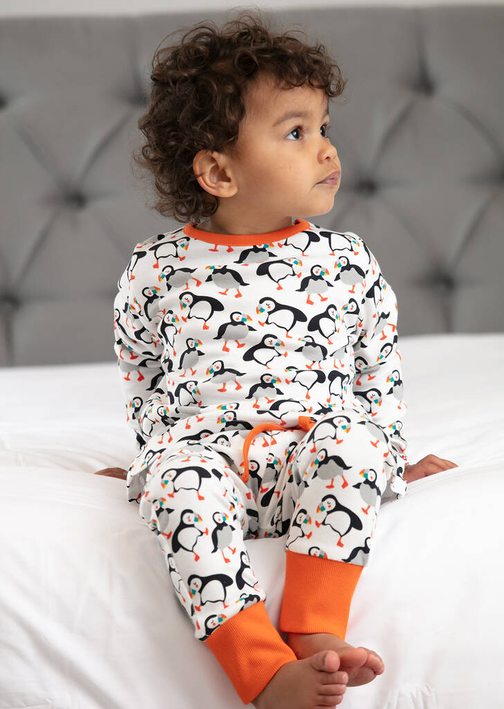 Puffin Pyjamas For Kids | Certified Organic, 1 of 10