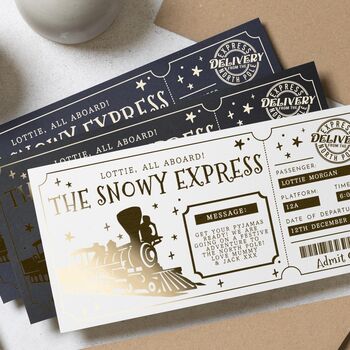 Personalised Christmas Train Ticket Gift Voucher, 3 of 8