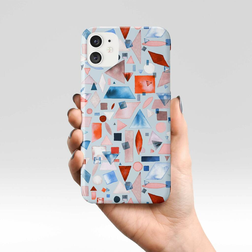 Geometric Shapes Watercolour Phone Case iPhone Samsung By GigglyFox ...