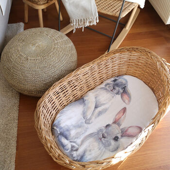 Bunny Rabbit Design Newborn Gift Set / Crib Sheet, 2 of 5