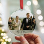 First Christmas Married 2025 Photo Ornament Mr And Mrs, thumbnail 7 of 8