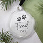Pet Memory Feather Glass Bauble, thumbnail 4 of 7