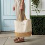Personalised Embroidered Jute Canvas Shopping Bag, thumbnail 2 of 4