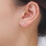 Sterling Silver Barely Visible Starburst Earrings, thumbnail 5 of 12