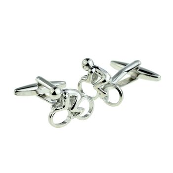 Personalised Olympic Cyclist Cufflinks, 4 of 4