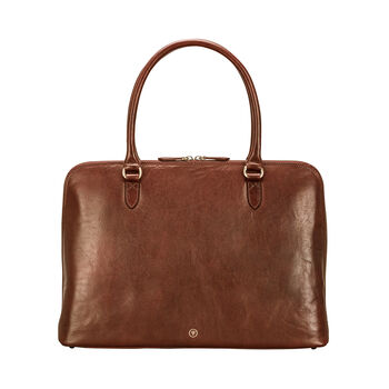 Women's Premium Leather Laptop Handbag 'Fiorella', 3 of 12