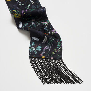 Wilderness Black Silky Scarf, 4 of 9