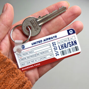 Personalised Boarding Pass Keyring, 4 of 7