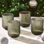 Palermo Set Of Four Grey Ribbed Tumblers, thumbnail 1 of 5