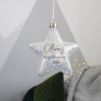 First Christmas Star Hanging Decoration Light, 5 of 7