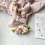 Dusty Rose And Blush Pink Floral Hair Clip, thumbnail 2 of 9