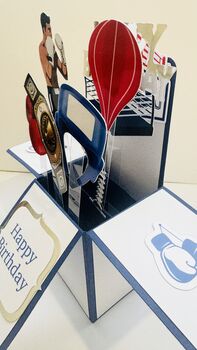 Personalisable Boxing Themed 3D Greeting/Gift Card, 5 of 7
