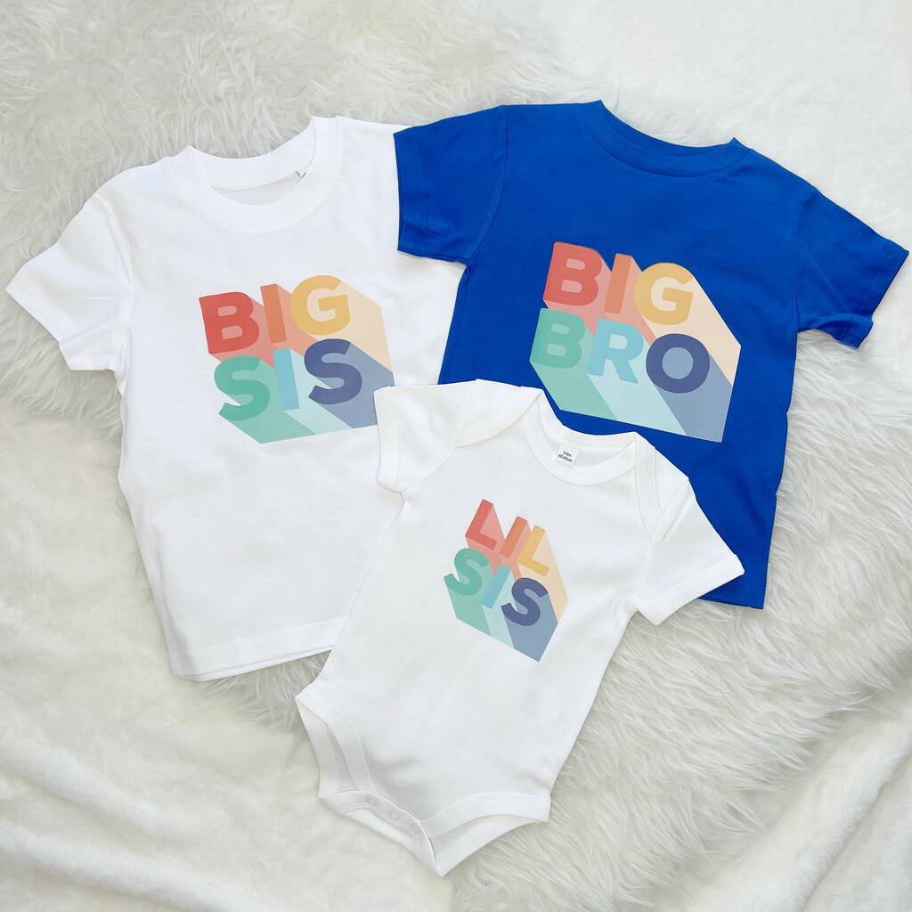 Block Brother Sister Matching T Shirt Set By Lovetree Design