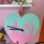 Flames Heart Shape Decorative Clock, thumbnail 11 of 12