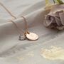 Sterling Silver Script Initial And Date Necklace, thumbnail 4 of 12