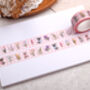 Pink Gingham Floral Washi Tape Eco Friendly Paper Masking Tape, thumbnail 2 of 2