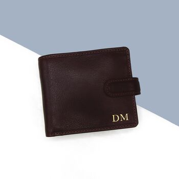 Personalised Initial Men's Rfid Leather Bifold Wallet, 2 of 6