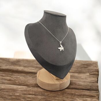 Sterling Silver Mother And Child Bear Pendant Necklace, 3 of 6