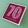 Personalised Name And Date 70th Birthday Card, thumbnail 2 of 5