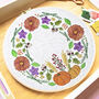 Autumn Wreath Floral Embroidery Kit, thumbnail 4 of 5