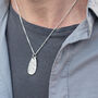Memorial Ashes Imprint Silver Paddle Necklace, thumbnail 3 of 6
