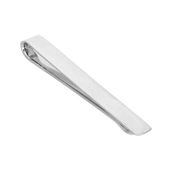 Personalised Sterling Silver Plain Tie Slide, 3 of 4