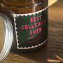 Colleage Secret Santa Personalised 40hr Candle, thumbnail 2 of 2