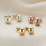 9ct Gold Molten Orb Birthstone Stud Earrings, thumbnail 1 of 8