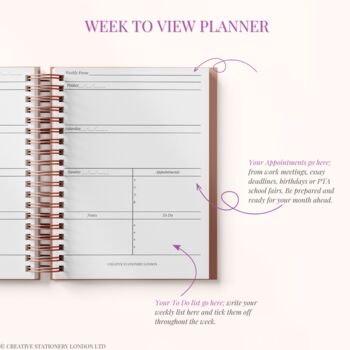 Personalised Student Undated Planner | Mocha, 6 of 8
