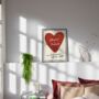 Custom Heart Print For Couples | Personalised Names And Message Wall Art, thumbnail 4 of 6